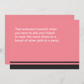 ぎこちない瞬間 花嫁の介添え人になってくれる？ カード (正面/裏面)