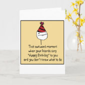 ぎこちない誕生日モーメント カード (黄色い花)