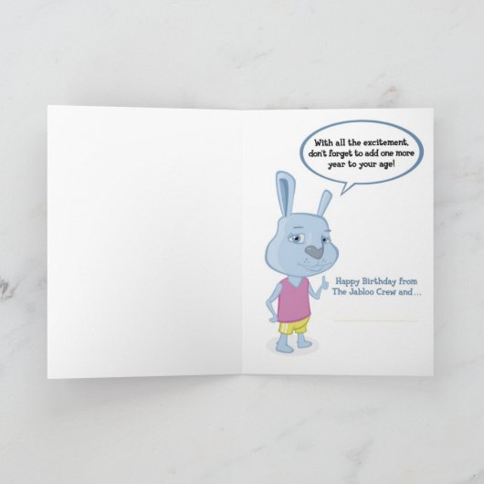 ぎざぎざのバースデー・カード カード (内部)