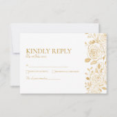 ぎっしりとした花 出欠カード (正面)