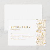 ぎっしりとした花 出欠カード (正面/裏面)