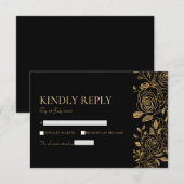 ぎっしりとした花 出欠カード (正面/裏面)