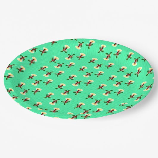 ぎっしり詰まったクリスマス ペーパープレート (アングル)