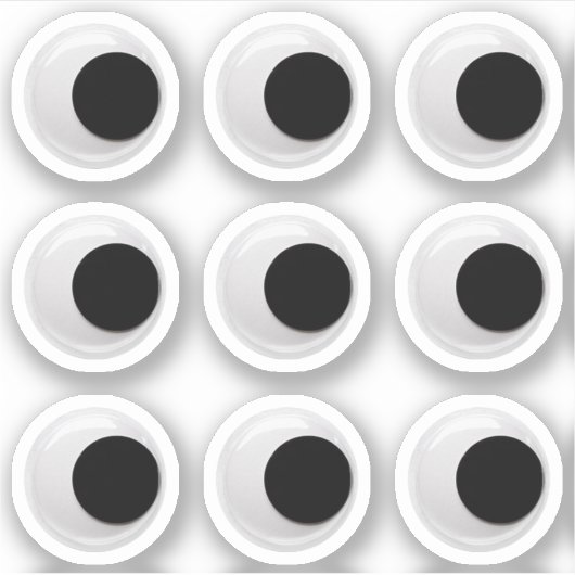 ぎょろ目 シール (正面)