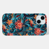 ぎりぎりのシームレスなフローラ紙パターン Case-Mate iPhoneケース (裏面 (横))