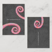 ぎんがム&チャーコールグレーダークエレガントヴィンテージ 名刺 (正面/裏面)