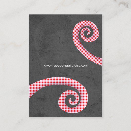 ぎんがム&チャーコールグレーダークエレガントヴィンテージ 名刺 (正面)