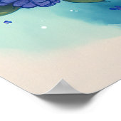 くぐり - ママと赤ちゃんフクロウのポスター印刷 ポスター (角)