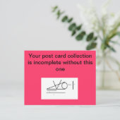 くさびのフリンジの間抜けな郵便はがき ポストカード (スタンド正面)