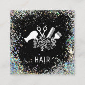 *~*くしはさみブラシグリッターAP6 スクエア名刺 (正面)