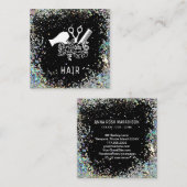 *~*くしはさみ花虹グリッターAP6 スクエア名刺 (正面/裏面)