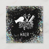 *~*くしはさみ花虹グリッターAP6 スクエア名刺 (正面)