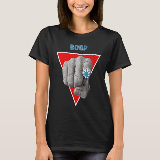 くしゃくしゃした鼻をブープ Tシャツ (正面)