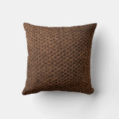 くしゃくしゃにした生地：ダークブラウンのエレガンス クッション (裏面)