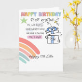 くしゃくしゃになったおもしろい誕生日カードADHD カード (黄色い花)