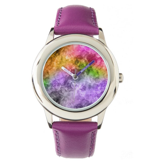 くしゃくしゃになったエキゾチックな質感 腕時計 (正面)