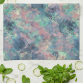 くしゃくしゃになったサンセットブルー キッチンタオル (折り畳み)