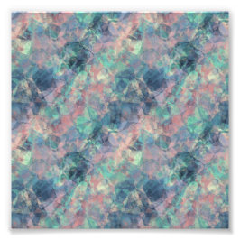 くしゃくしゃになったサンセットブルー フォトプリント           