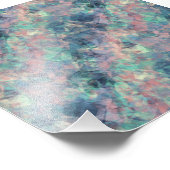 くしゃくしゃになったサンセットブルー フォトプリント            (角)