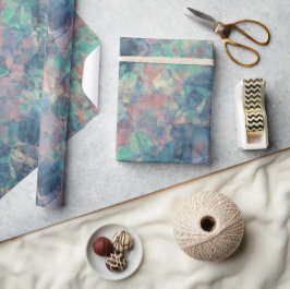 くしゃくしゃになったサンセットブルー ラッピングペーパー