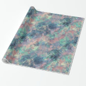 くしゃくしゃになったサンセットブルー ラッピングペーパー (アンロールド)