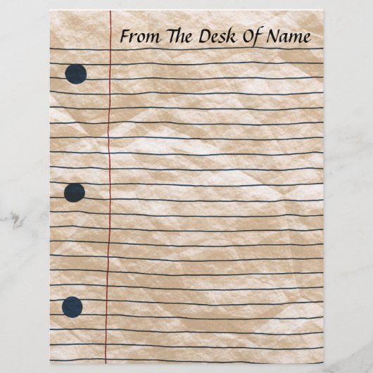 くしゃくしゃになったノート型文字頭 (正面)