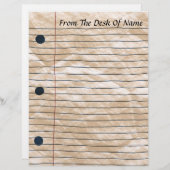 くしゃくしゃになったノート型文字頭 (正面/裏面)