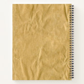くしゃくしゃになった厚紙のテクスチャ ノートブック (裏面)
