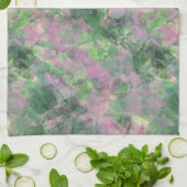 くしゃくしゃになった春の緑のテクスチャ キッチンタオル (折り畳み)