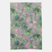 くしゃくしゃになった春の緑のテクスチャ キッチンタオル (縦)
