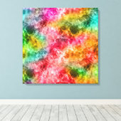 くしゃくしゃになった熱帯の質感 キャンバスプリント (インサイチュ (ウッドフロア))