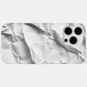 くしゃくしゃになった白い紙のテクスチモダンャの電話ケース Case-Mate iPhoneケース (裏面 (横))