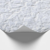 くしゃくしゃになった白い紙テクスチャ ラッピングペーパー (角)