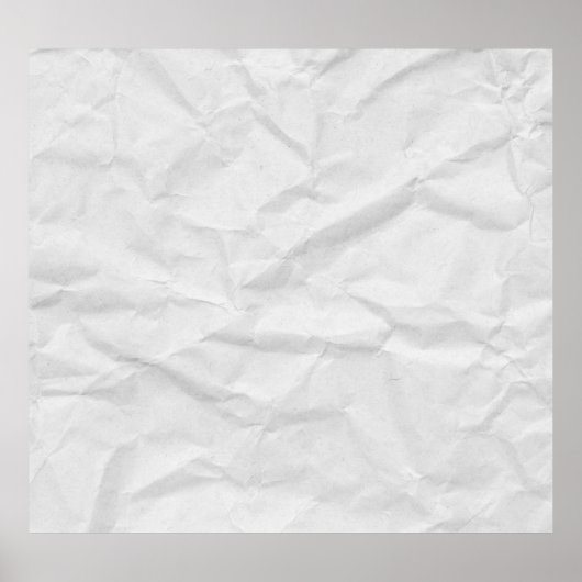 くしゃくしゃになった白い紙:テクスチャ付きの背景 ポスター (正面)
