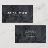 くしゃくしゃになった紙背景 名刺 (正面/裏面)