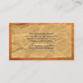 くしゃくしゃになった紙 |ウッド縁ど 名刺 (裏面)