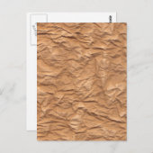 くしゃくしゃになった茶色の紙 ポストカード (正面/裏面)