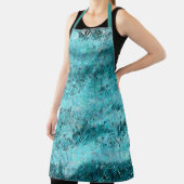 くしゃくしゃになった青いネオン紙 エプロン (インサイチュ)