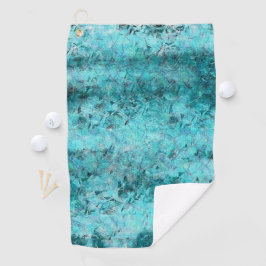 くしゃくしゃになった青いネオン紙 ゴルフタオル