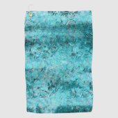 くしゃくしゃになった青いネオン紙 ゴルフタオル (正面)