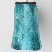 くしゃくしゃになった青いネオン紙 ゴルフヘッドカバー (回転90)