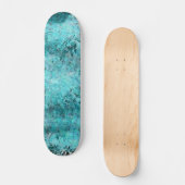 くしゃくしゃになった青いネオン紙 スケートボード (正面)