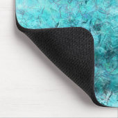 くしゃくしゃになった青いネオン紙 マウスパッド (コーナー)