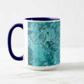 くしゃくしゃになった青いネオン紙 マグカップ (左)