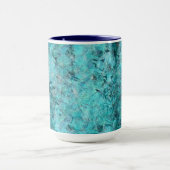 くしゃくしゃになった青いネオン紙 マグカップ (中央)