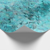 くしゃくしゃになった青いネオン紙 ラッピングペーパー (角)