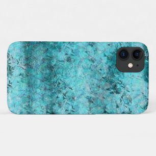 くしゃくしゃになった青いネオン紙 iPhone 11 ケース