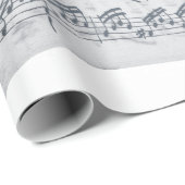 くしゃくしゃのヴィンテージのすすの手書きのメロディ ラッピングペーパー (ロールコーナー)