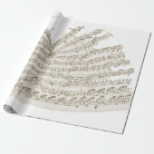 くしゃくしゃのヴィンテージの手書きメロディー ラッピングペーパー (アンロールド)