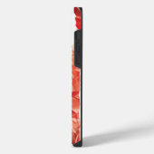くしゃくしゃの古いアメリカ国旗 iPhoneケース (左側面)